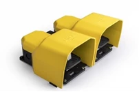 PDK Serisi Metal Korumalı (1NO+1NC)+2*(1NO+1NC) Taşıma Kol Delikli Çiftli Sarı Plastik Pedal